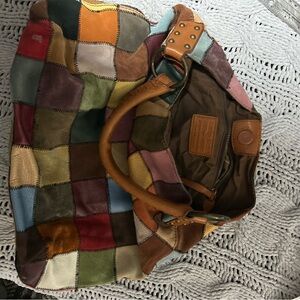 Lucky brand shade Patchwork Multicolor Tote Bag